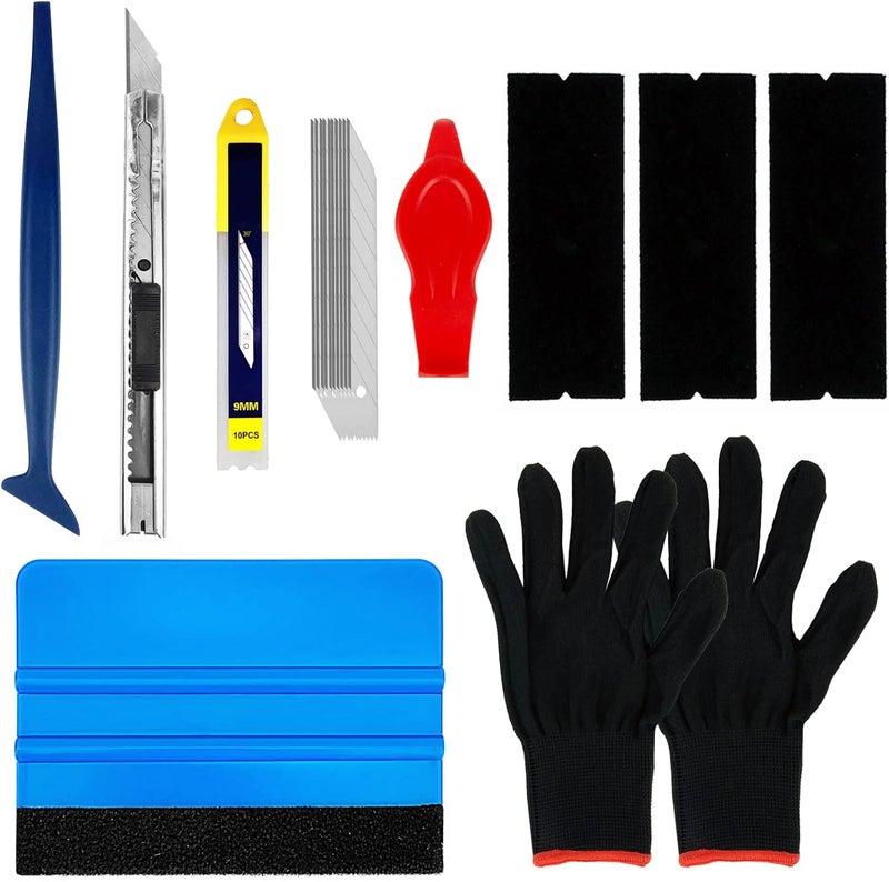 CARTINTS Car Wrapping Vinyl Kit Window Tint Film Application Tools with Edge Trimming Squeegee, 9mm Knife, Felt Squeegee - Image 1